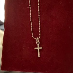 Cross necklace with CZ’s